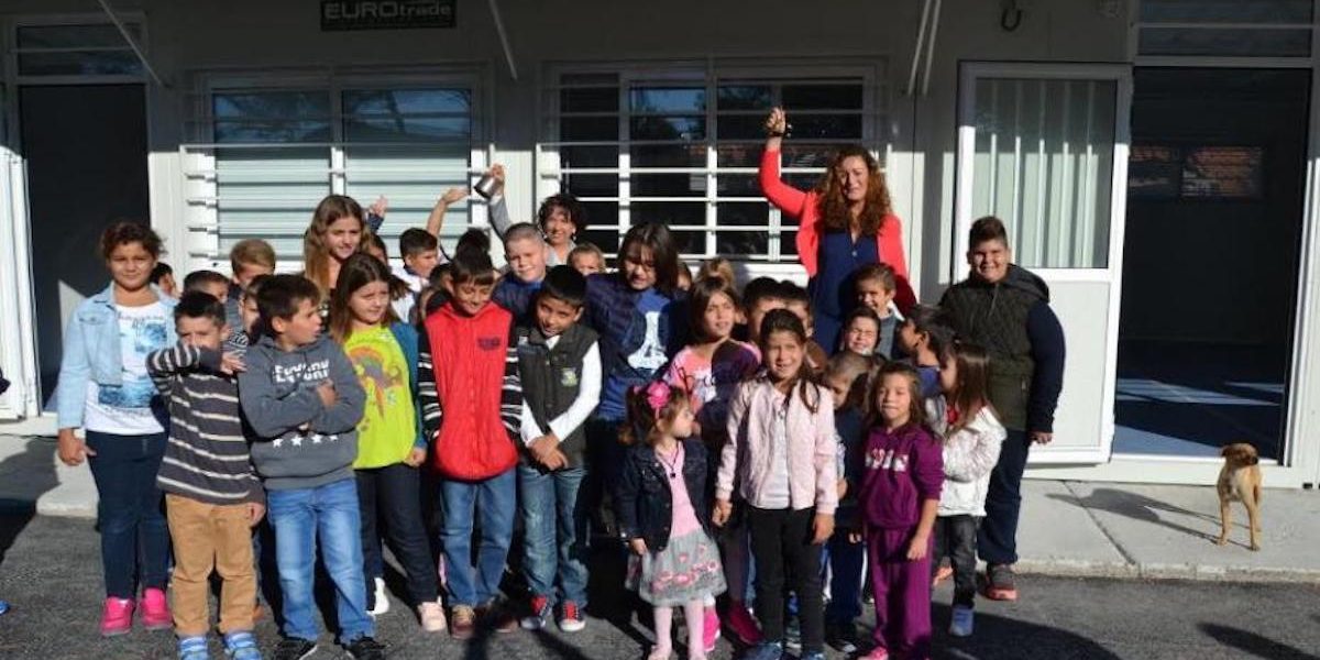 Children return to school in Vrysa after the Lesvos earthquake
