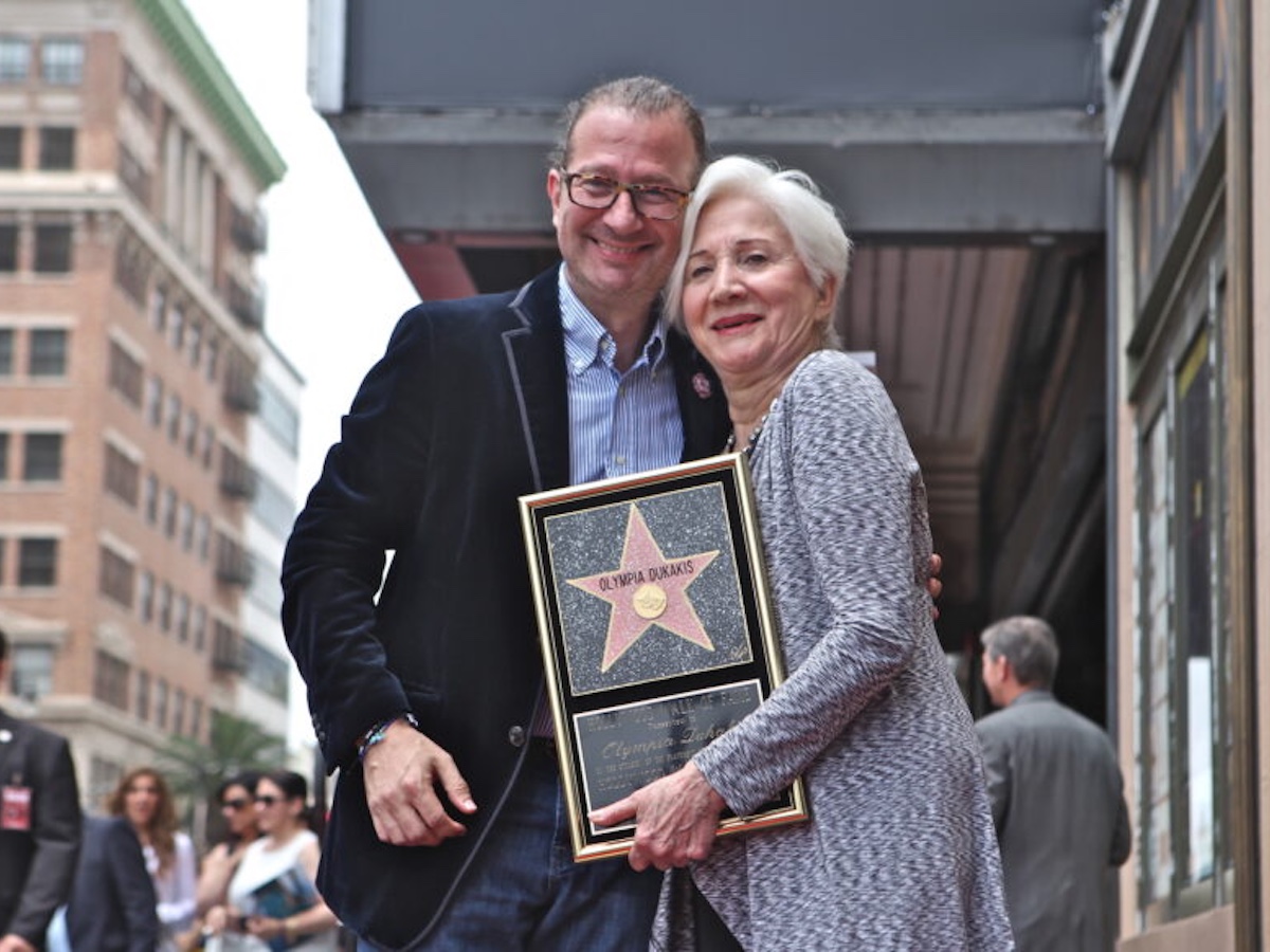 Gregory Pappas with Olympia Dukakis at her Hollywood Walk of Fame star ceremony
