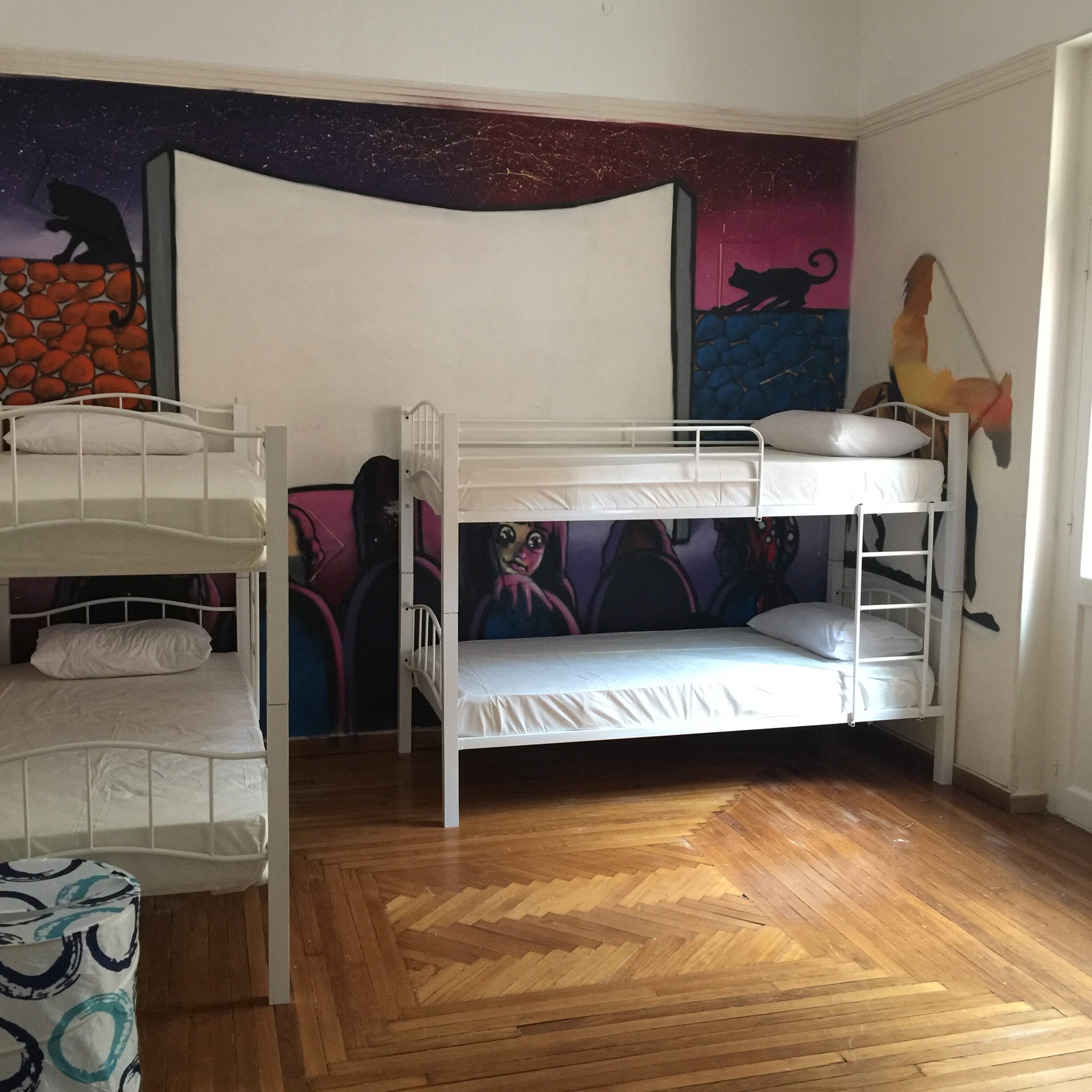 Bedroom at a shelter supporting unaccompanied minors in Greece