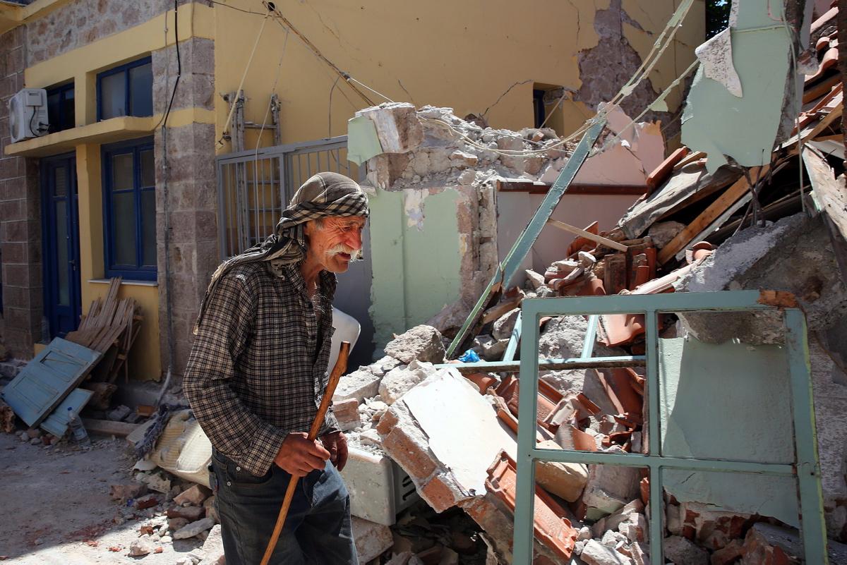 Earthquake damage on Lesvos