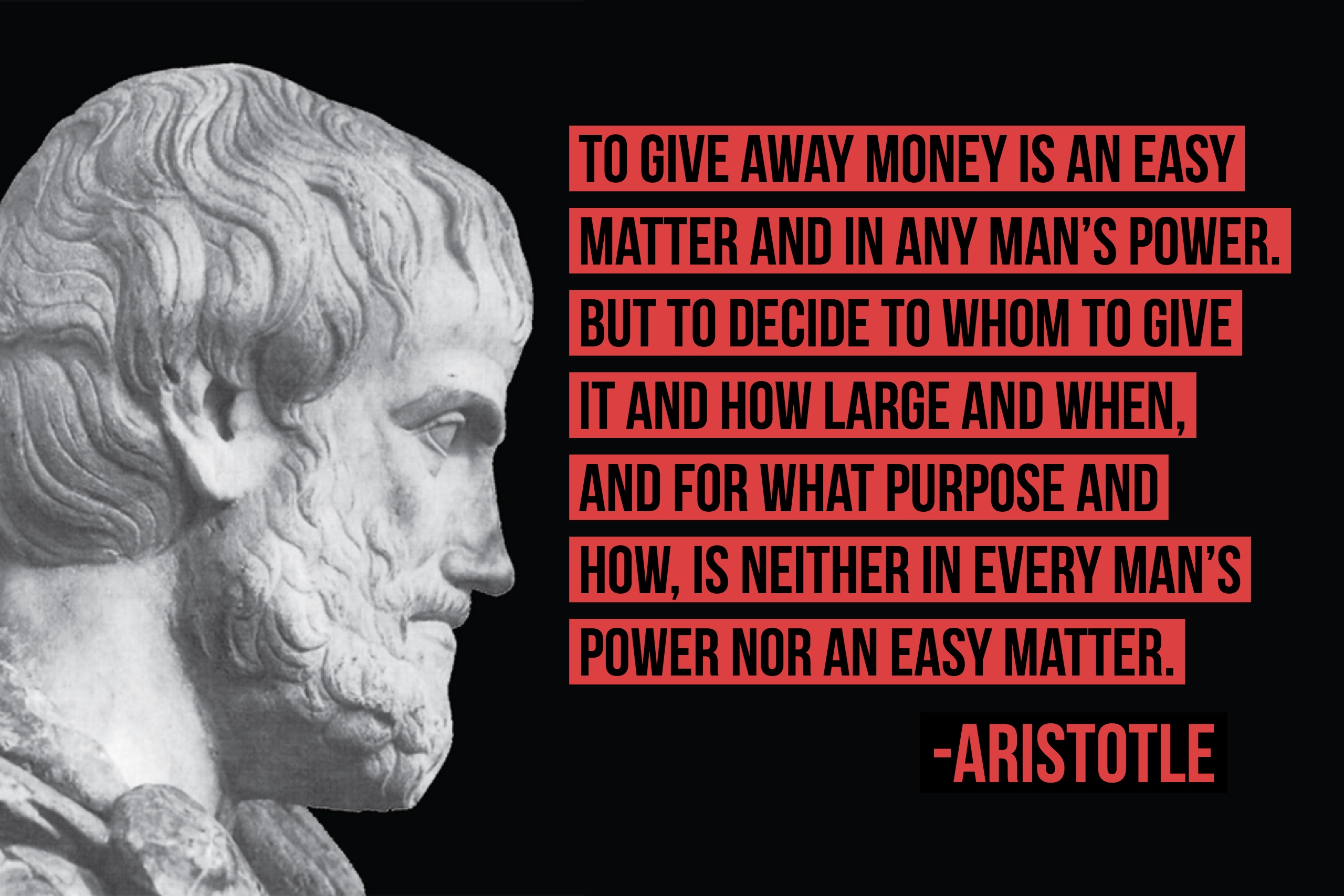 Aristotle quotation about thoughtful giving