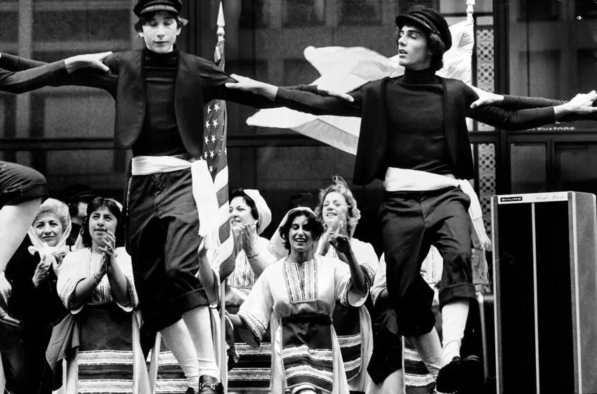 A young dancer performing before spectators