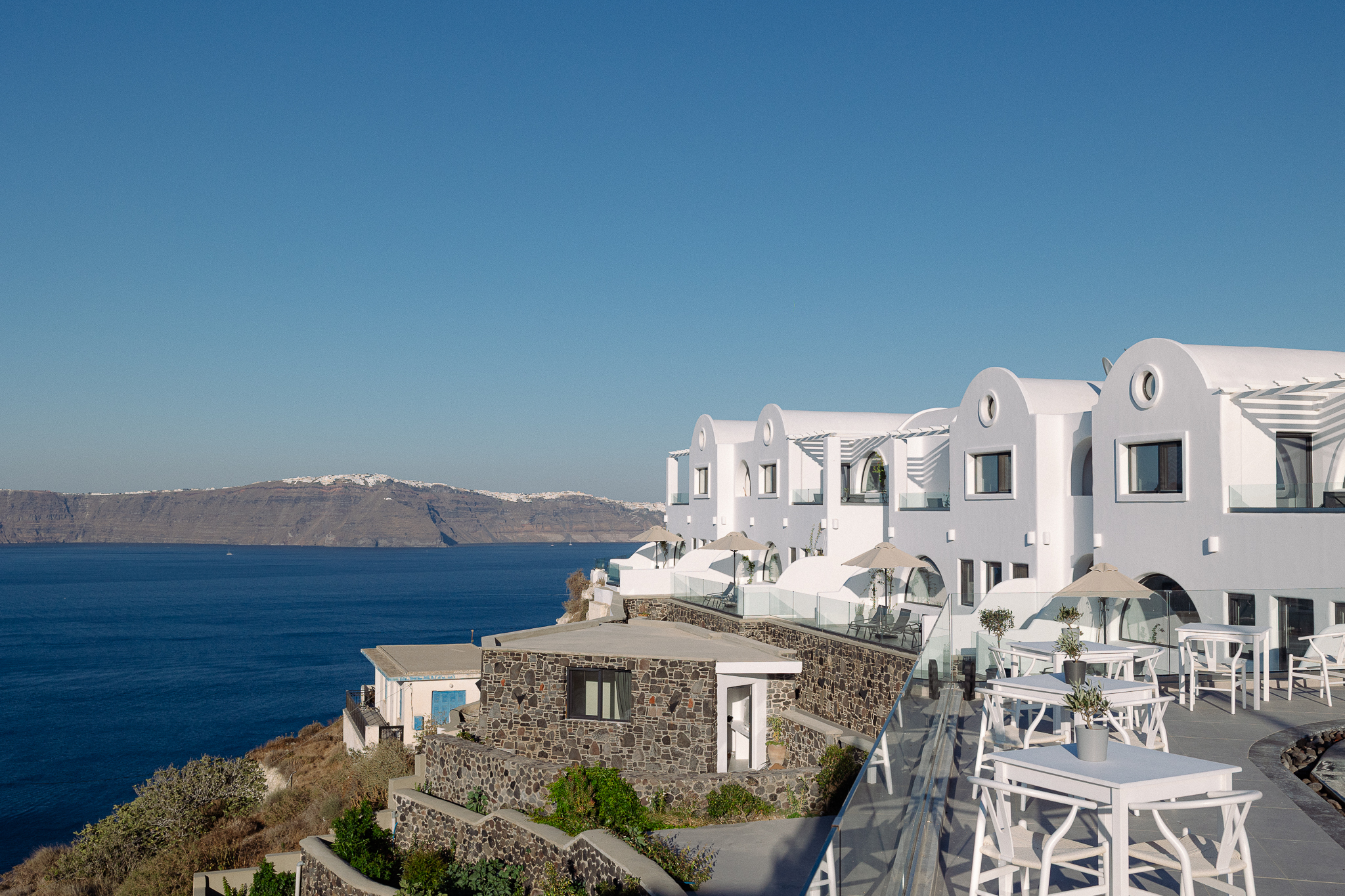 The Duchess hotel overlooking the Aegean Sea